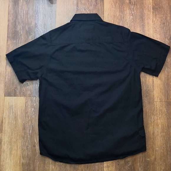 Marc Ecko Black Casual Button Down Shirt with Edgy Floral Embroidery - Picture 3 of 4